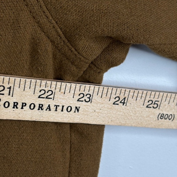 H&M Wool Shirt Jacket Mens S Double Pockets Camel Brown Minimalist Shacket Coat - Picture 11 of 13